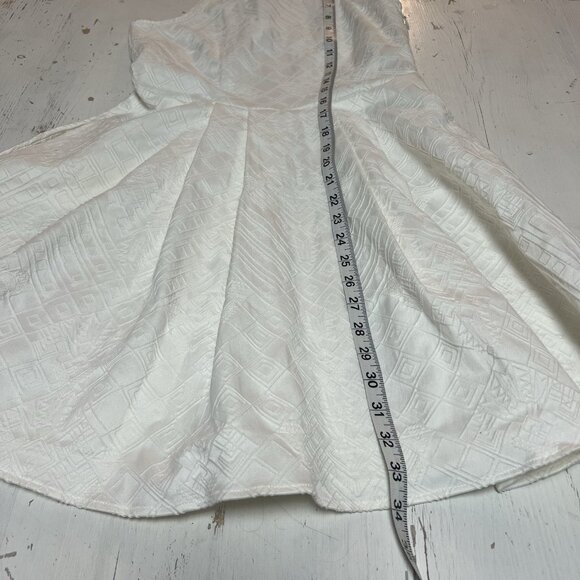 PARKER White Textured Cutout Fit&Flare Mini Dress Rave CyberGoth MSRP $265 Sz S - Picture 10 of 14